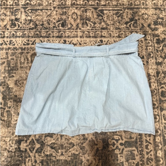 Eloquii Blue Mini Skirt with belt plus size - Picture 6 of 9